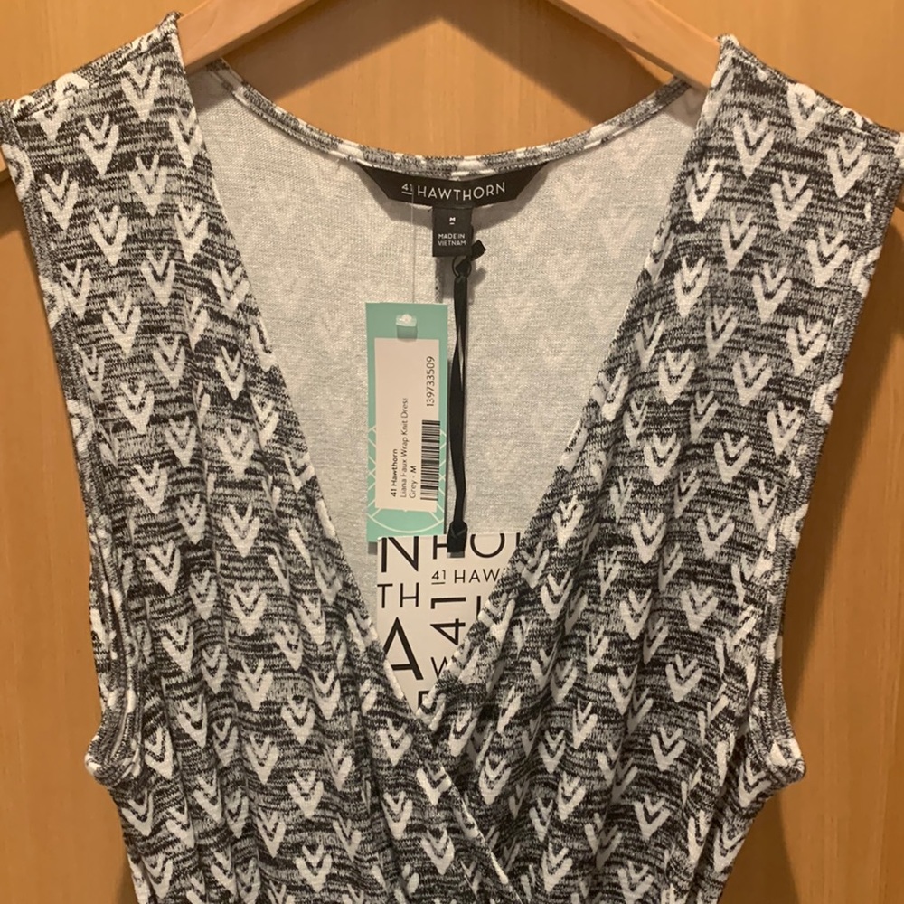 41 Hawthorn faux wrap dress in size medium, grey color. Never worn.